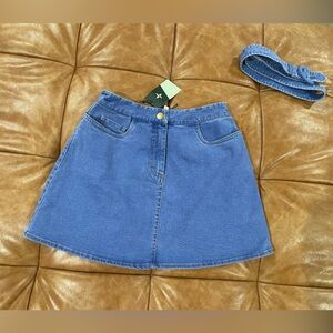Tuckernuck Mini Denim Skirt High Waist Wash Size S